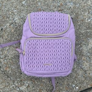 Brand new mommore diaper backpack purple quilted